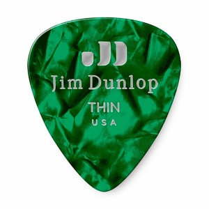 Медиатор DUNLOP 483P12TH Celluloid Green Pearloid Thin 12Pack