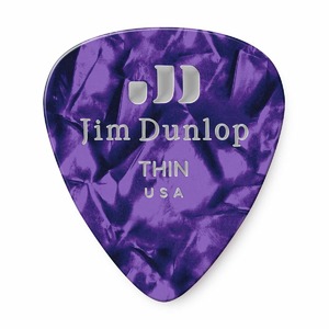 Медиатор DUNLOP 483P13TH Celluloid Purple Pearloid Thin 12Pack