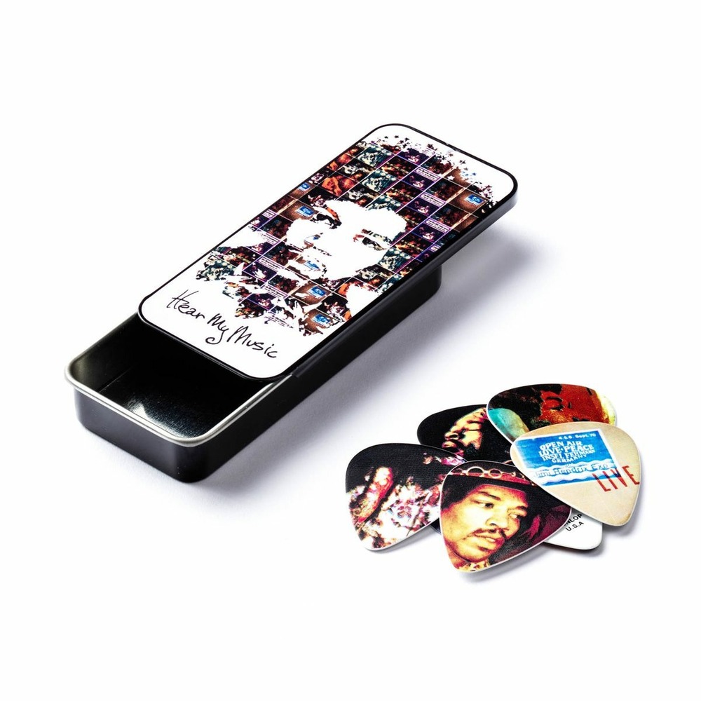 Медиатор DUNLOP JHPT07M Jimi Hendrix Hear My Music Pick Tin