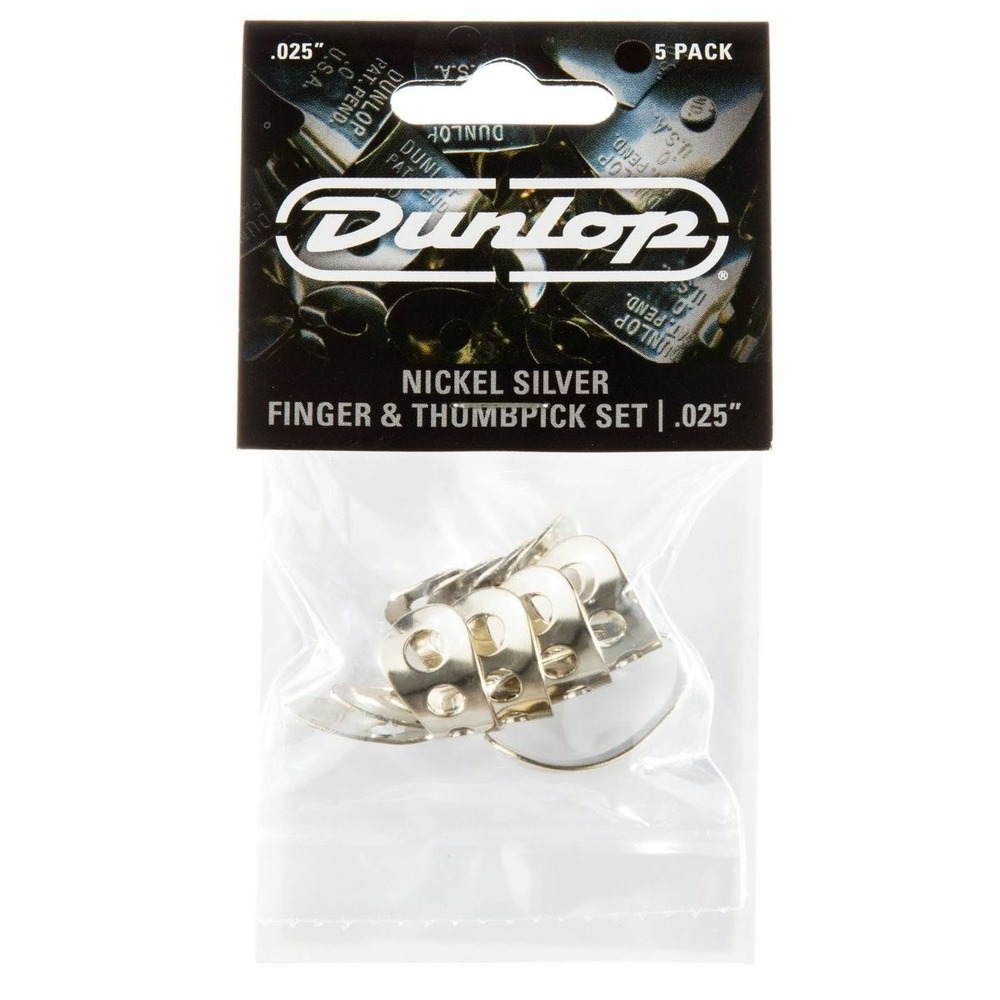 Медиатор DUNLOP 33P025 Nickel Silver Fingerpick 5Pack