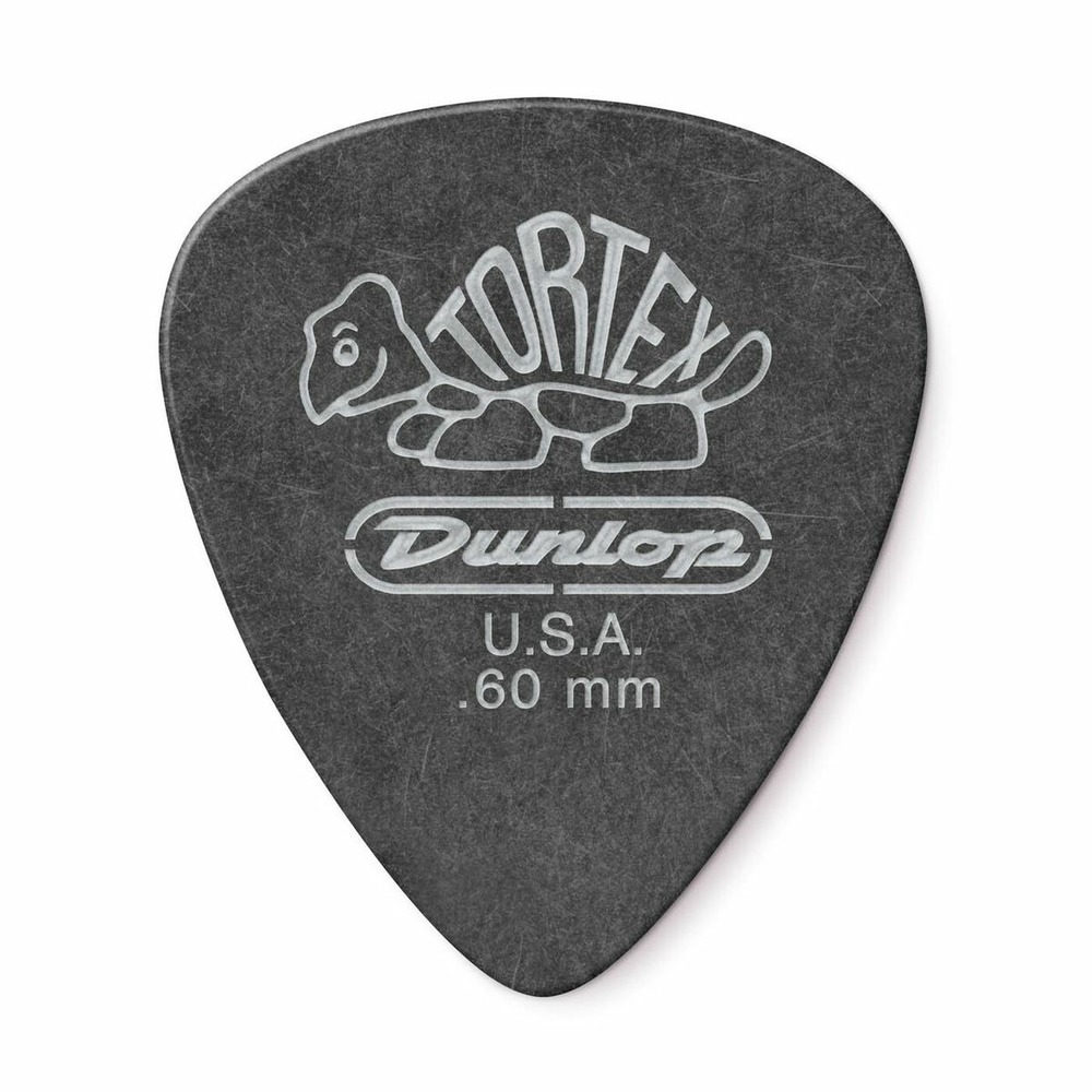 Медиатор DUNLOP 488P060 Tortex Pitch Black Standard 12Pack