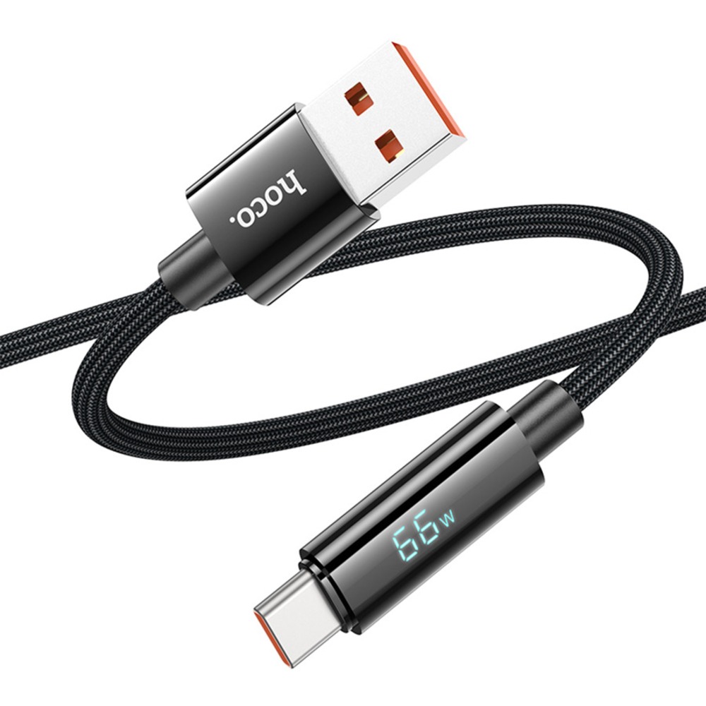 Кабель USB 3.1 Тип C - USB 2.0 Тип A hoco 6942007611916 5А, U125, черный 1.2m