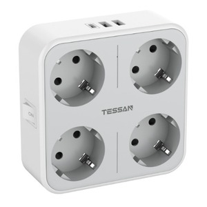 Удлинитель электрический Tessan TS-302-DE-C Grey