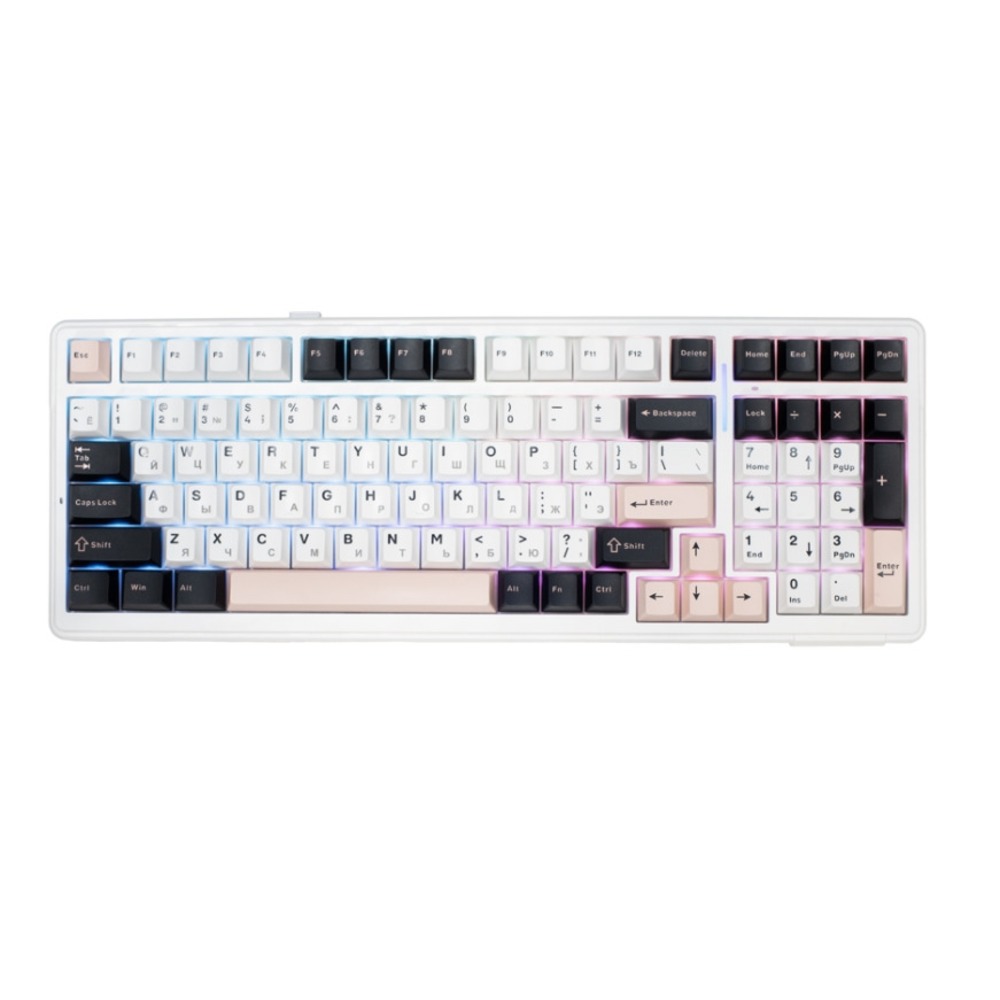 Клавиатура игровая AULA F99 White-Blue-Dark Purple Light Green Switches