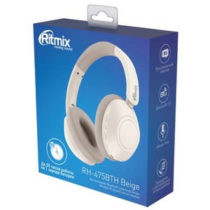 Наушники мониторные беспроводные Ritmix RH-475BTH Beige