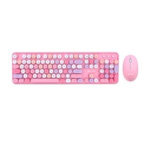 Клавиатура+Мышь игровая AULA AC306 Pink-Colorful