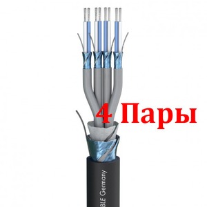 Мультикор на метраж Sommer Cable 100-0101-04 SC-Mistral MCF Black 100.0m