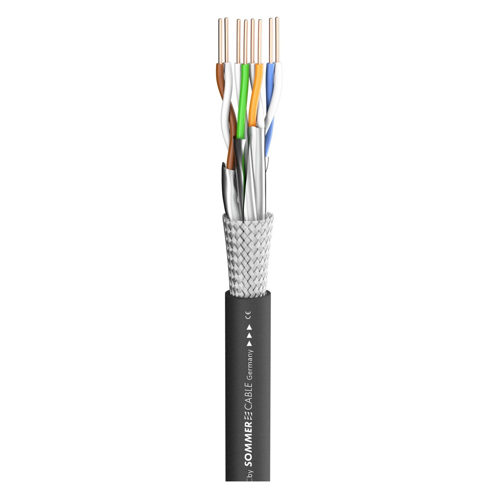 Кабель витая пара Sommer Cable 580-1301 SC-Mercator CAT.6a Black 100.0m